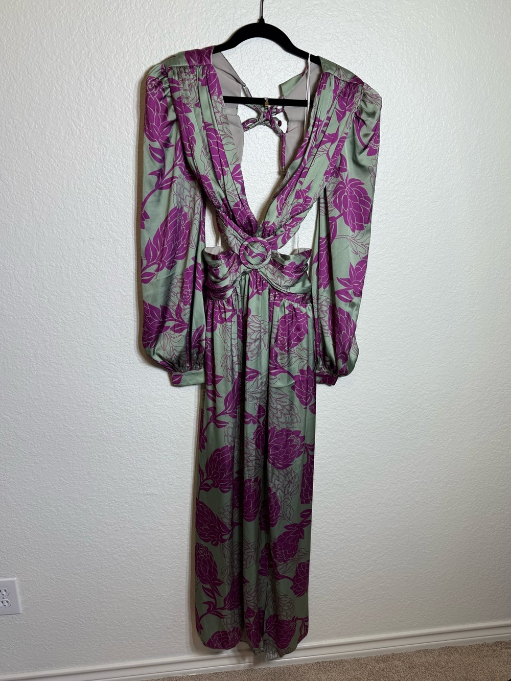 PatBO Celia Floral Twist Cutout Maxi Dress - Picture 2 of 11